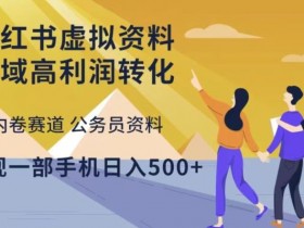 月入过万的小红书虚拟课程项目，操作全流程分享