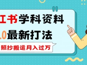 学科资料赛道如何长期运营，小红书蓝海项目玩法指南