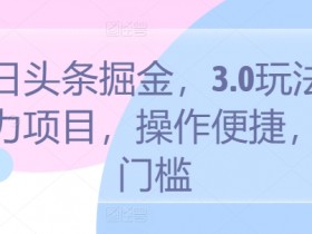 今日头条搬砖项目的全流程拆解，从起号到收益提升的技巧分享